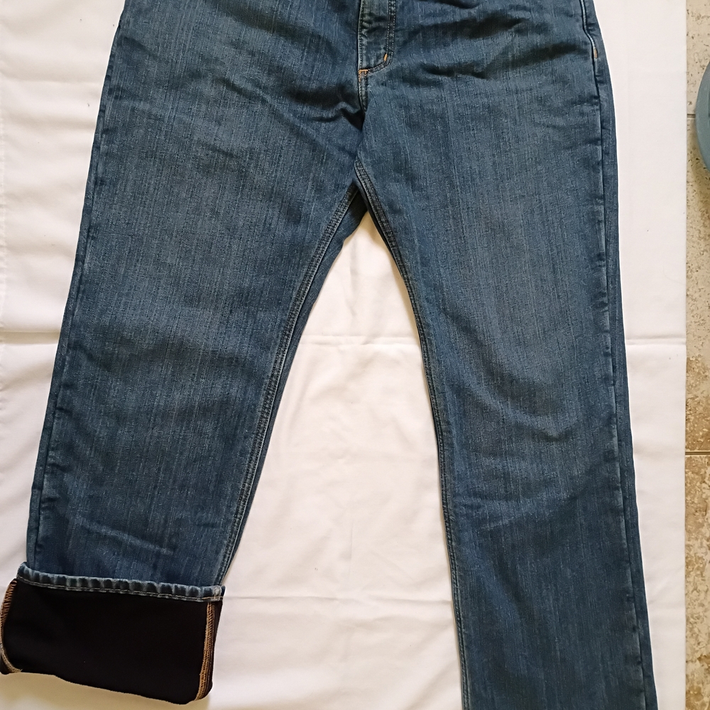 Carhartt Men's Straight Jeans in Medium Blue Denim